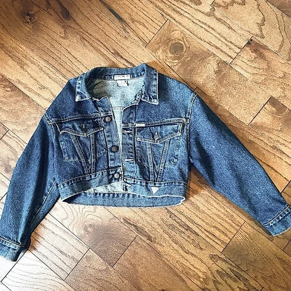 Vintage REAL 80s oversized Dolman Guess Marciano Crop Jacket S 🇺🇸 - Picture 10 of 14